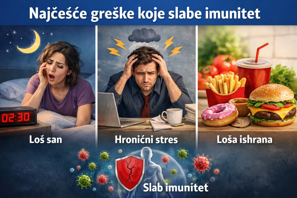 najcesce greske koje slabe imunitet